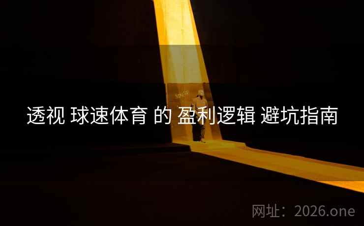 透视 球速体育 的 盈利逻辑 避坑指南