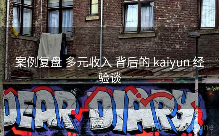 案例复盘 多元收入 背后的 kaiyun 经验谈